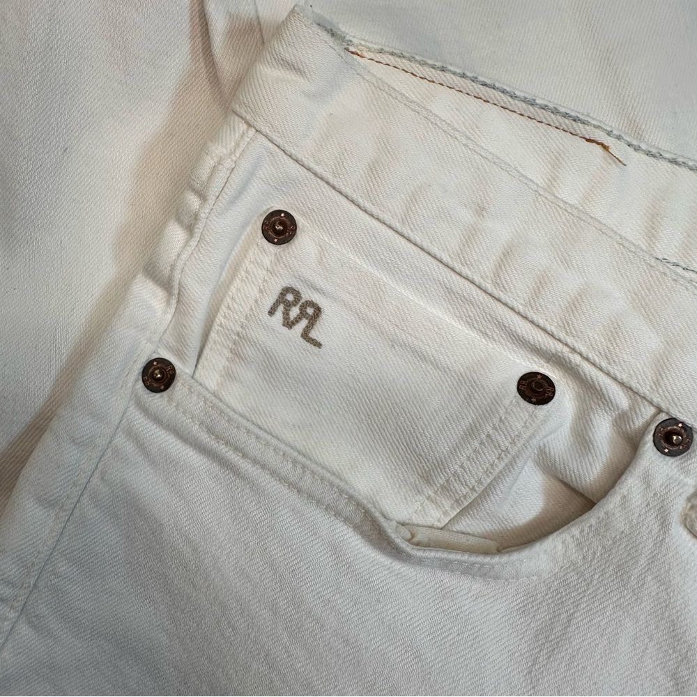 Ralph Lauren Double RL Stretch Skinny Off White Jeans - Picture 9 of 16
